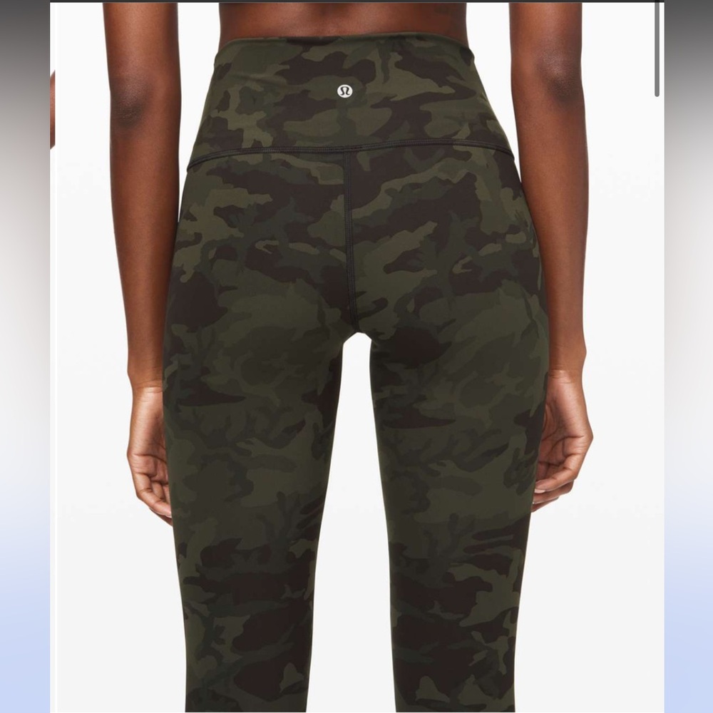 lululemon athletica Camo Leggings - Green and Black